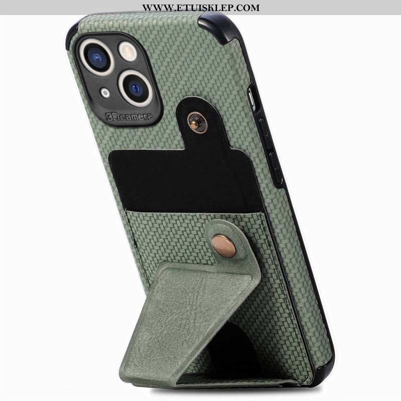 Etui do iPhone 14 Uchwyt Na Karty Z Włókna Węglowego